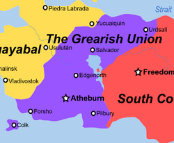 Political map of Grearia