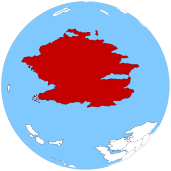 Sonnelian globe depicting Drawkland